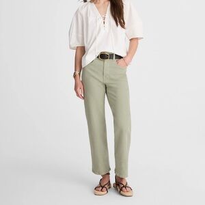 NWT Madewell The Perfect Vintage Wide-Leg Crop Jeans, Size 27, light green
